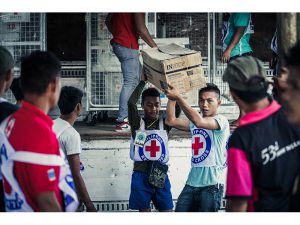 Volunteers of the Philippine Red Cross