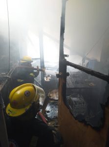 Philippine Red Cross firefighters responds to UP Fire