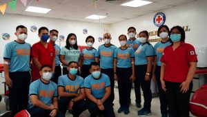 Philippine National Police General Hospital personnel donates blood to Philippine Red Cross