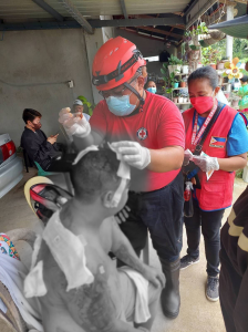 Philippine Red Cross responds to Tagaytay wall collapse